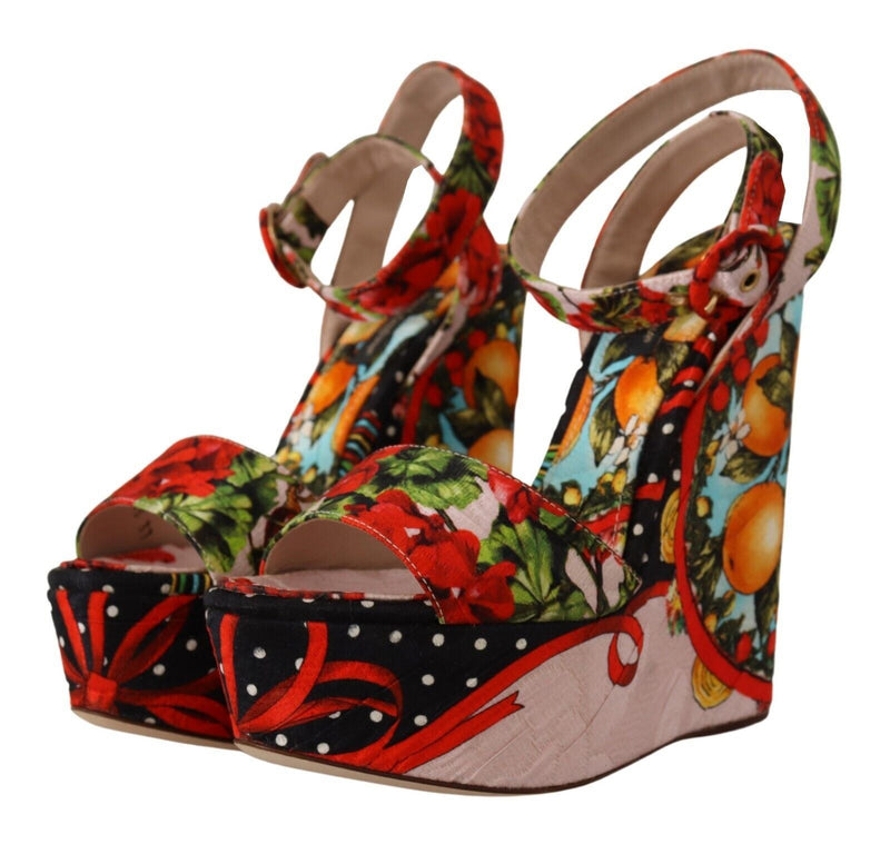 Dolce & Gabbana Elevate Your Step in Multicolor Brocade Women's Heels