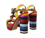 Dolce & Gabbana Multicolor Floral Ankle Strap Women's Heels