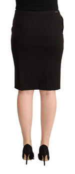 GF Ferre Sleek Black Pencil Skirt Knee Women's Length