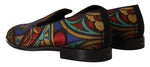 Dolce & Gabbana Multicolor Jacquard Slide-On Loafer Men's Slippers