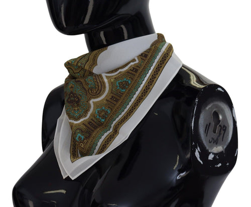 Dolce & Gabbana Multicolor Patterned Square Handkerchief Men's Scarf