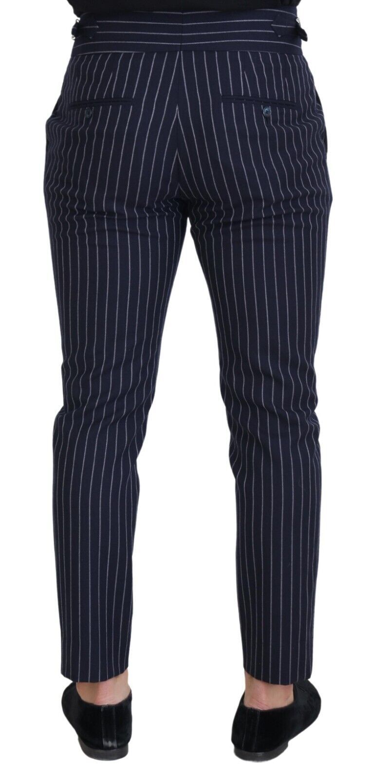 Men's Stripe Casual Slim Fit Pants Dress Pants Navy - Allthemen – AlltheMen