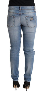 Dolce & Gabbana Chic Distressed Denim Skinny Women's Jeans