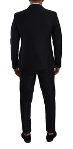 Dolce & Gabbana Elegant Slim Fit Wool Silk Cashmere Men's Men's Suit