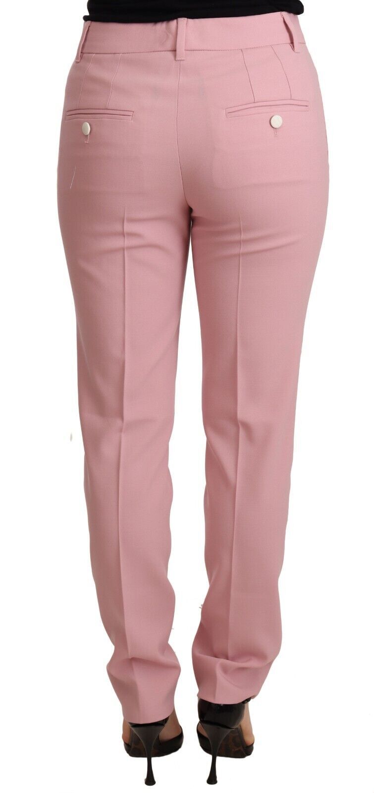 Dolce & Gabbana Pink Women Trouser Virgin Wool Stretch Women's Pants