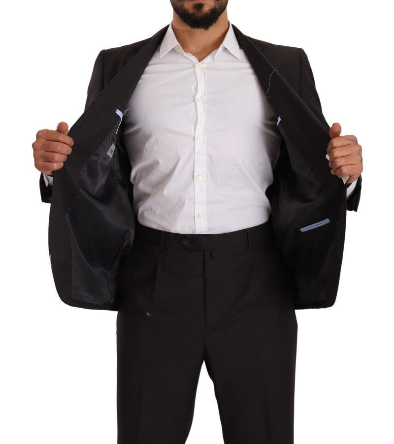 Domenico Tagliente Sleek Grey 2-Piece Mens Suit with Notch Men's Lapels