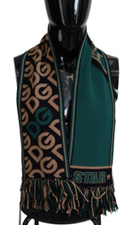 Dolce & Gabbana Elegant Green Wool Cashmere Men's Men's Scarf
