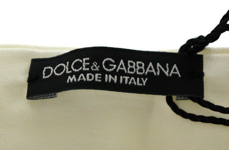 Dolce & Gabbana White Waist Silk Cummerbund Men's Belt