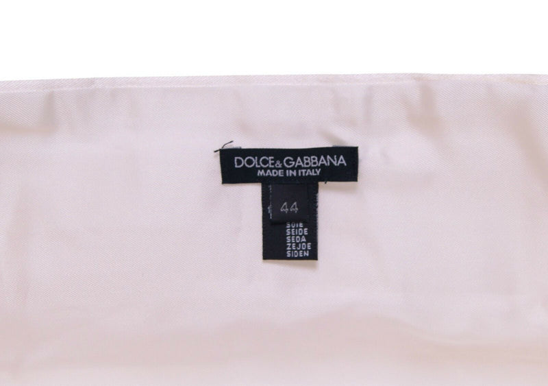 Dolce & Gabbana Elegant White Silk Men's Cummerbund