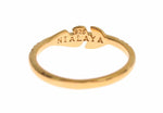 Nialaya Elegant Gold Plated Sterling Silver CZ Women's Ring