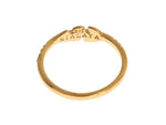 Nialaya Gold Clear CZ 925 Silver Women's Ring