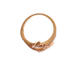 Nialaya Pink Gold Plated Silver CZ Crystal Women's Ring