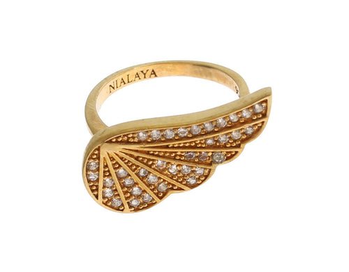 Nialaya Glamorous Gold Plated Crystal Women's Ring