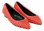 Philipp Plein Orange Leather Ballerina WHAT I DO Flats Women's Shoes
