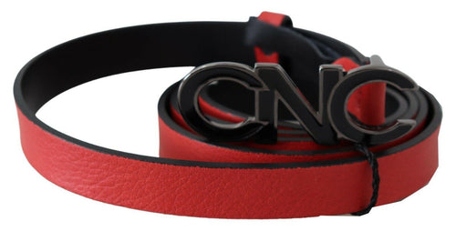 Costume National Elegant Red Leather Waist Women's Belt