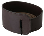 GF Ferre Elegant Dark Brown Braided Leather Women's Belt