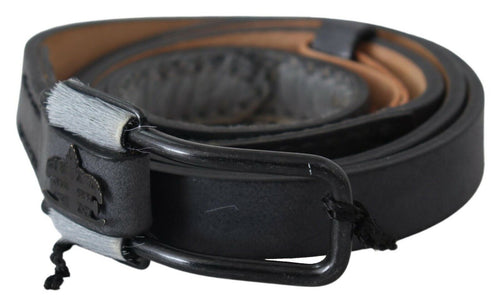 Ermanno Scervino Elegant Black Braided Leather Women's Belt