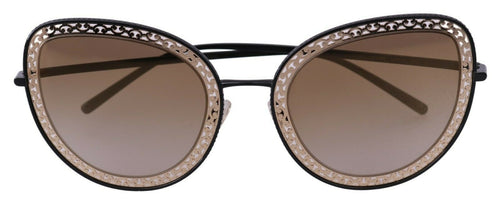Dolce & Gabbana Chic Black Gold Gradient Women's Sunglasses