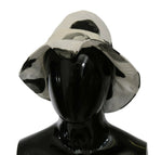 Dolce & Gabbana White Cotton Big Polka Dot Pattern Bucket Women's Hat