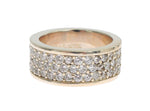 Nialaya Glamorous Silver CZ Crystal Embellished Women's Ring