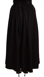 Dolce & Gabbana Elegant High Waist Maxi A-line Wool Women's Skirt