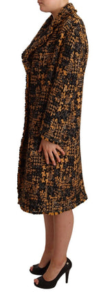 Dolce & Gabbana Multicolor Notch Lapel Long Cardigan Women's Coat