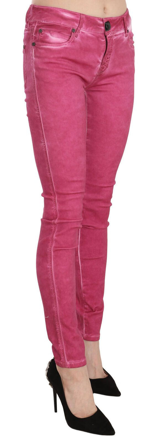 Dolce & Gabbana Chic Pink Mid Waist Skinny Women's Pants