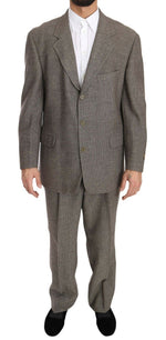 Fendi Brown Wool Regular Single  Breasted Men's Suit
