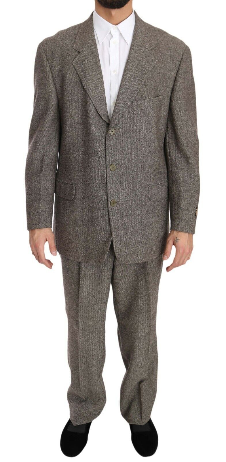 Fendi Elegant Light Brown Wool Men's Men's Suit