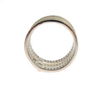 Nialaya Authentic Womens Clear CZ 925 Sterling Silver Ring
