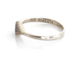 Nialaya Elegant Silver CZ Crystal Encrusted Women's Ring