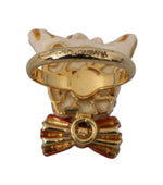 Dolce & Gabbana Elegant Canine-Inspired Gold Tone Women's Ring