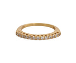 Nialaya Gold Authentic Womens Clear CZ Gold 925 Silver Ring