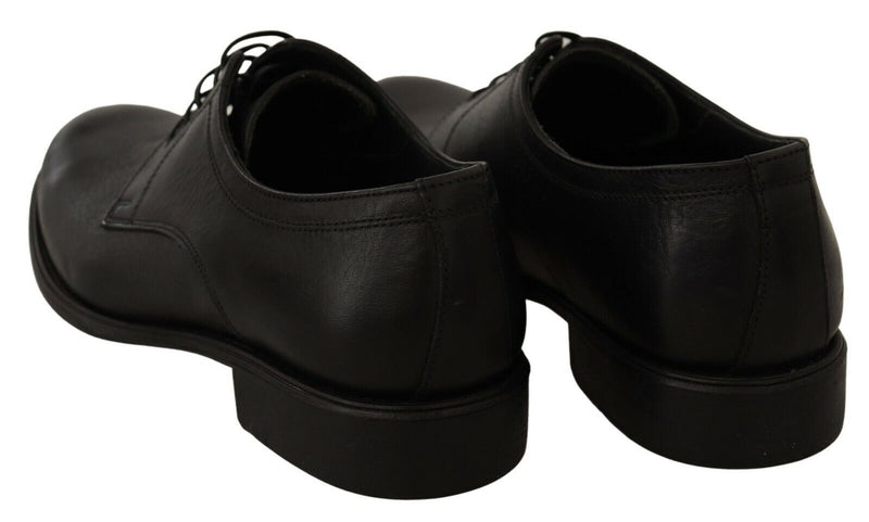 Dolce & Gabbana Black Lace Up Leather Men Formal Derby Men's Shoes