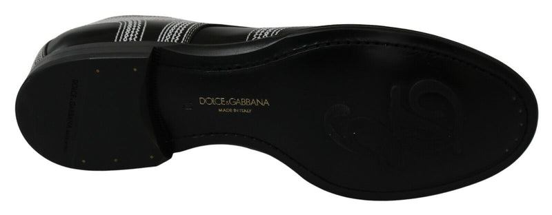 Dolce & Gabbana Elegant Black and White Derby Men's Shoes