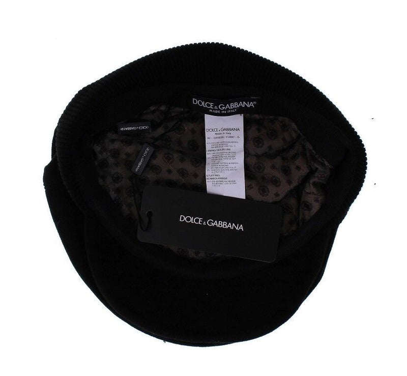 Dolce & Gabbana Sleek Black Newsboy Men's Cap