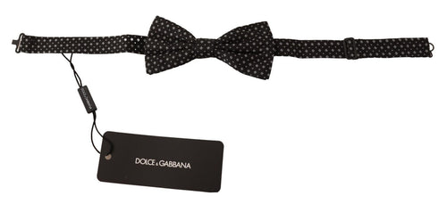 Dolce & Gabbana Black 100% Silk Adjustable Neck Papillon Men's Tie