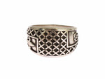 Nialaya Elegant Silver Band with Black Men's Accents