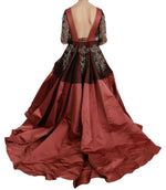 Dolce & Gabbana Elegant Crystal Embellished Silk Women's Gown