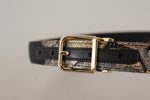 Dolce & Gabbana Multicolored Jacquard Leather Men's Belt