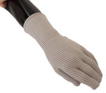 Dolce & Gabbana Elegant Light Gray Cashmere Men's Gloves