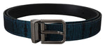 Dolce & Gabbana Elegant Blue Jacquard Designer Men's Belt