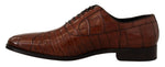 Dolce & Gabbana Elegant Exotic Crocodile Leather Formal Men's Shoes