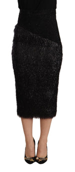 Masha Ma Elegant High Waist Pencil Midi Women's Skirt
