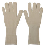 Dolce & Gabbana Elegant White Cashmere Men's Gloves