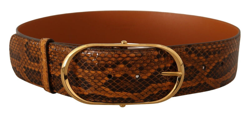 Dolce & Gabbana Elegant Python Skin Leather Women's Belt