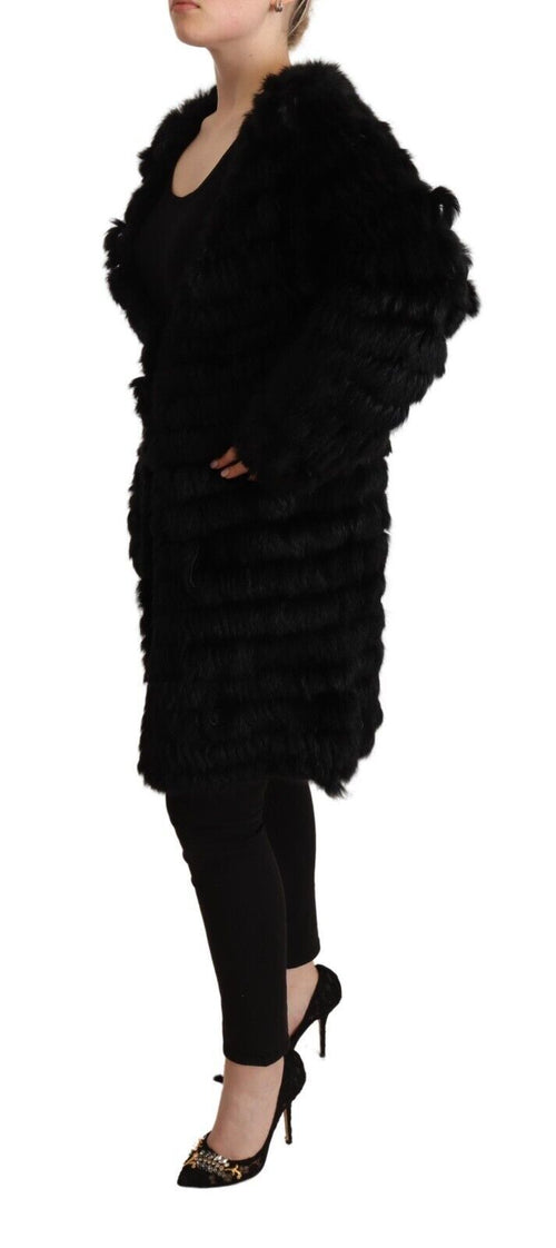 Just Cavalli Elegant Tasseled V-Neck Black Women's Cardigan