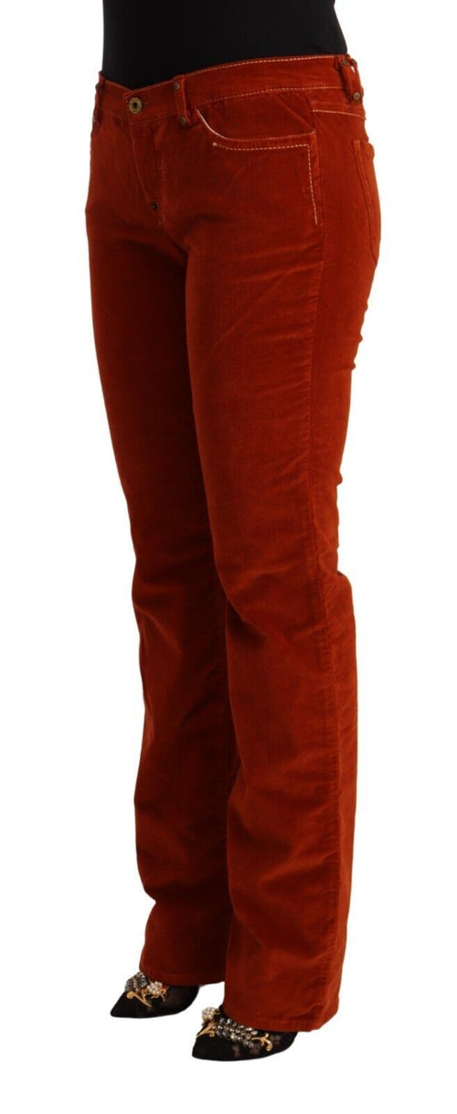 GF Ferre Chic Red Low Waist Straight Cut Women's Jeans