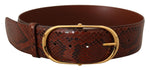 Dolce & Gabbana Elegant Python Snake Skin Leather Women's Belt