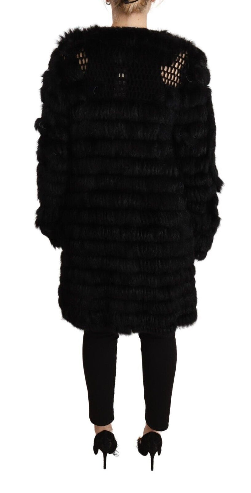 Just Cavalli Elegant Tasseled V-Neck Black Women's Cardigan